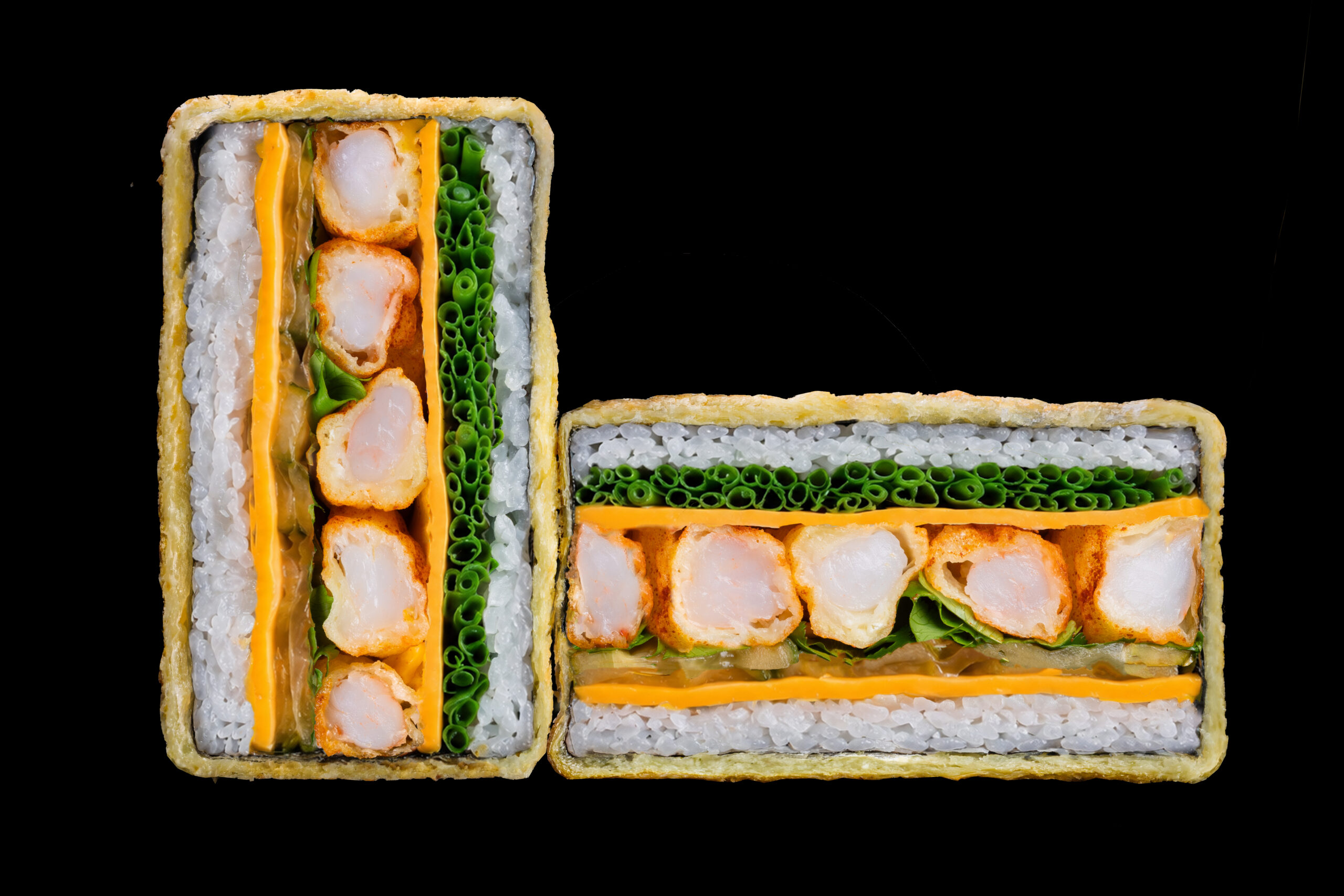 SUSHI BURGER EBI TEMPURA SUSHI BURGER EBI TEMPURA