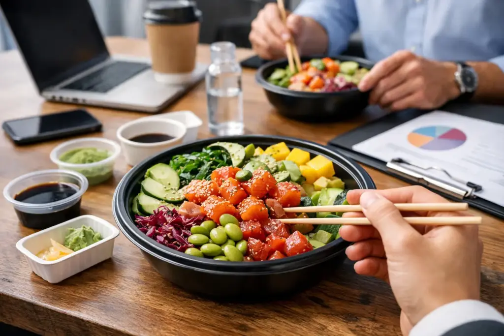 Zamówienie poke bowl do biura – jak wybrać dobrze