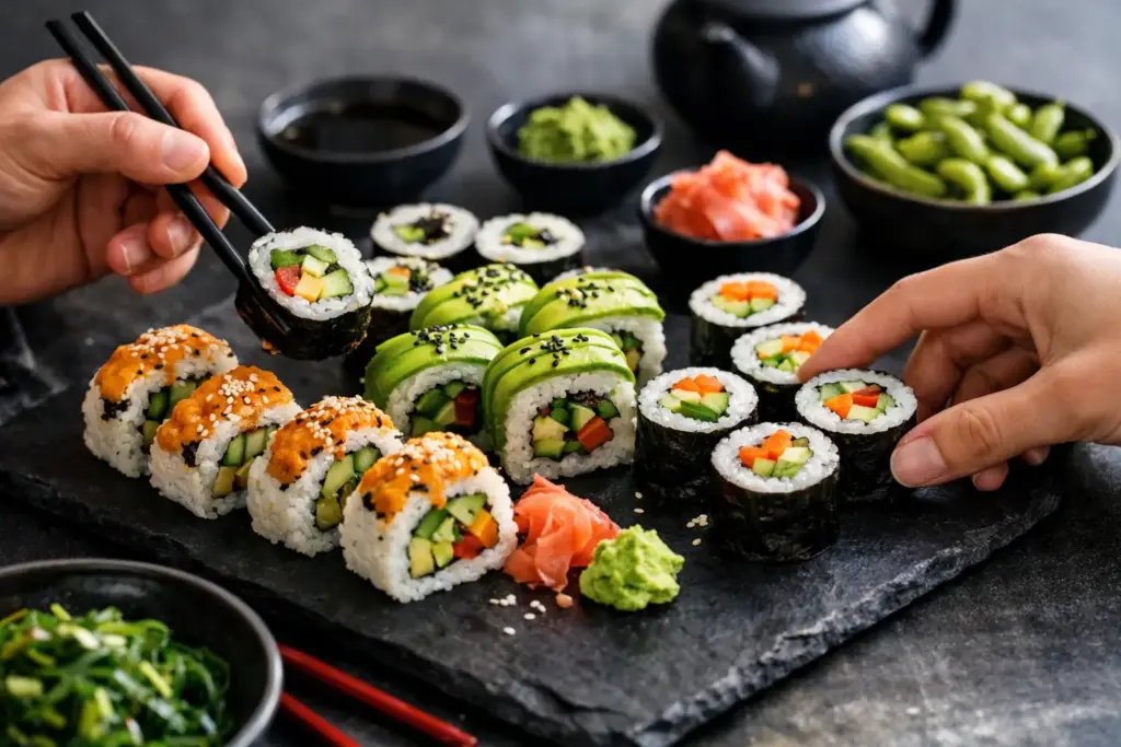 Sushi wegetariańskie, które robi robotę